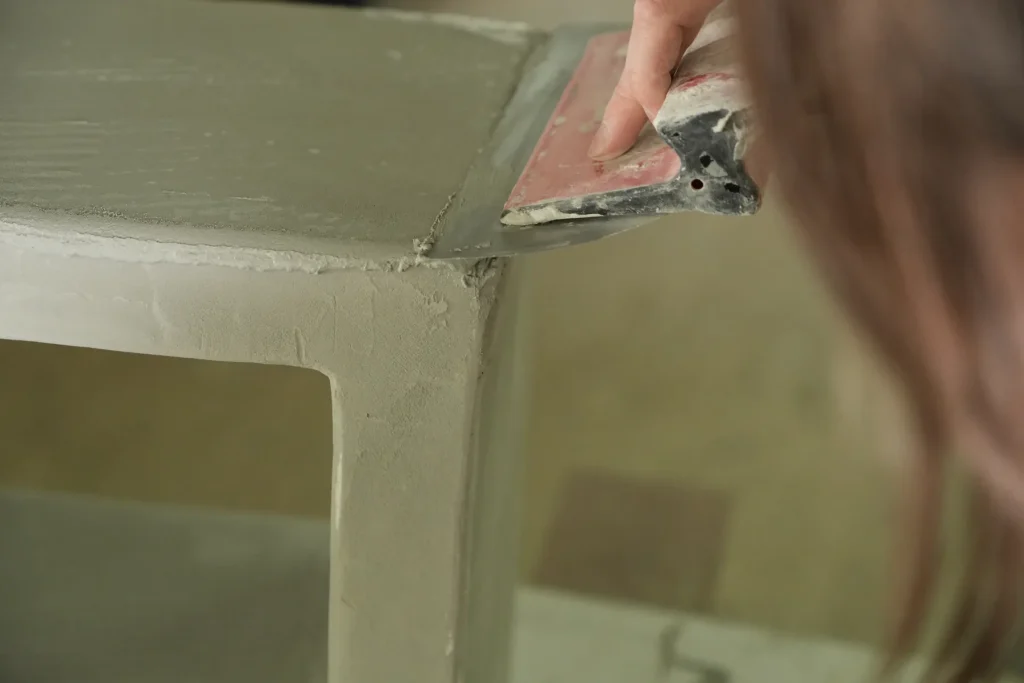 Surface en béton ciré mate et douce